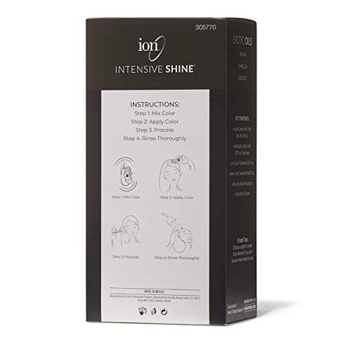 ION Intensivo brilho do kit de cor de cabelo permanente do Creme Lici -Creme Cobertura Cinza Resistente 2,5 vezes mais brilho
