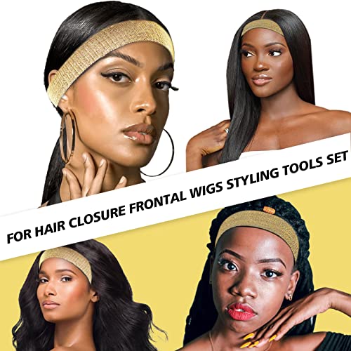 Bandas elásticas de 3pcs para bordas de peruca - elástica banda para renda Frontal Melt Wig Melt Band for Lace Front Bords