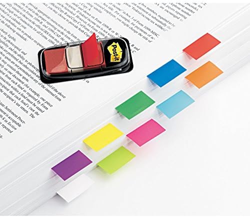 Pós-it-it 680rd2 bandeiras post-its, 1 polegada x1-3/4 polegadas, 100/pk, vermelho