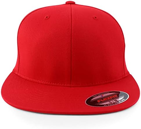 Trendy Apparel Shop 6 Painel Blank Blank Flatbill encerrado Flexfit Cap