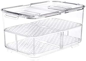 Lixeira de armazenamento uxzdx cujux com alças para cozinha, geladeira, freezer, despensa e organização de gabinete caixa de armazenamento