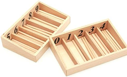 1SetBox para contagem educacional pré -escolar Croquet Mallet Playings Montessori Toys Rods Cálculo de inteligência