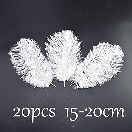 20 PCS Penas de ganso de ganso branca para artesanato Feathers de faisão Diy Feathers For Jóias Decoração de Plumes de Casa para