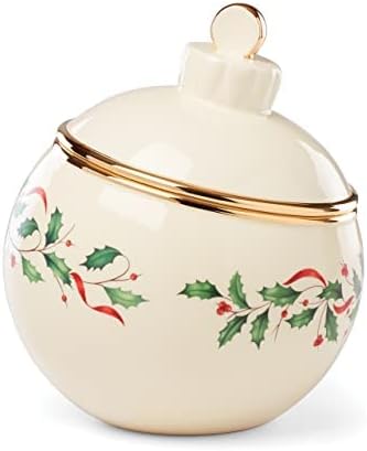 Lenox Bayberry Cookie Jar, 3,31, vermelho e verde