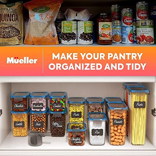 Contêineres de armazenamento de alimentos Mueller com tampas herméticas, armazenamento de armazenamento de recipientes