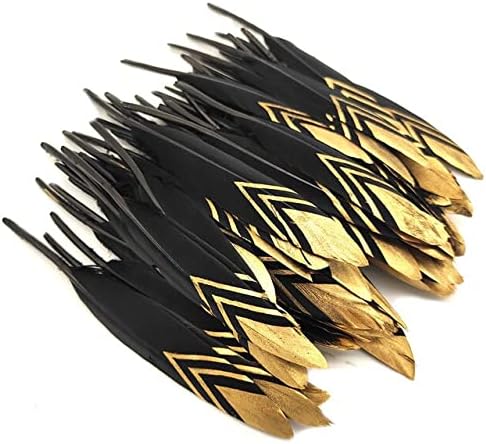 20pcs Natural Gold Goose Feather Crafts Diy Wedding Feathers Plume Jóias Faculdades Acessórios para Decoração de Casa 4-6inch