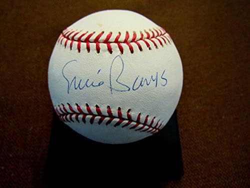 Ernie Banks MVP 1958 Chicago Cubs HOF STAT AUTOMENTO OML Baseball JSA Beauty - Bolalls autografados