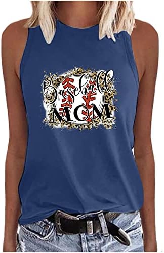 Tanques de beisebol feminino Tampo de tanques de softball engraçado Cami Tanks Mama camisa mangas 2023 Summer Casual Tee Tops