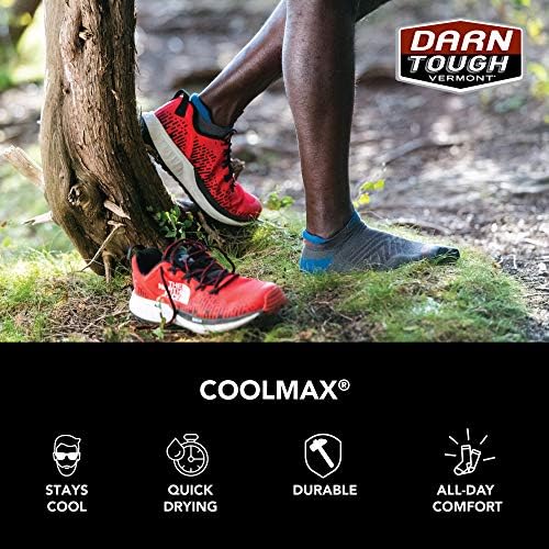 Darn Tough Vermont Run Coolmax Sem Mostrar guia Ultra-Lightweight com almofada