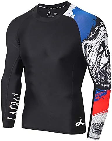 LAFROI MAN de manga longa Men UPF 50+ Skins BasElayer Performance Fit Compression Rash Guard-Clyyb