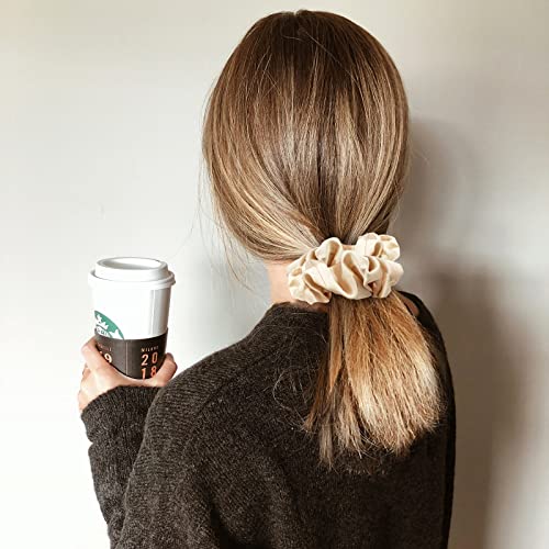 Lolalet Scrunchies para mulheres Presentes do dia das mães, rocos de cabelo de cetim macios para o sono de cabelo, grande