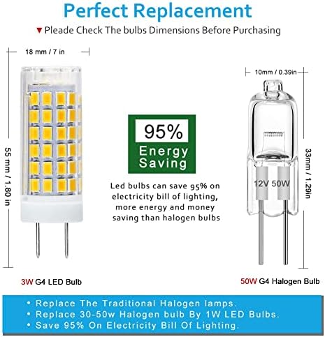 Lâmpada LED DIILSWX G4 12V 3,5W: sem lâmpadas de base bi-pinos jc jc sem reposição de lâmpada de halogênio T3 reduzida para caravanas