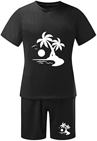 Camisas de verão bmisEgm para homens roupas de verão praia de manga curta camisa impressa de terno curto terno de calça