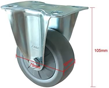 Gande 3 polegadas Greia de mudo cinza/rodízios de 100 kg Anti-Wrap Protect the Ground for Industrial Casters 1pcs