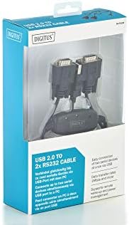 Digitus USB para adaptador serial, cabo 2xrs232 USB 2.0