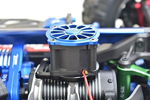 Alumínio 6061-T6 Motor dissipador de calor com ventilador de resfriamento para traxxas 1/8 4wd Sledge Monster Truck 95076-4-12pc Conjunto