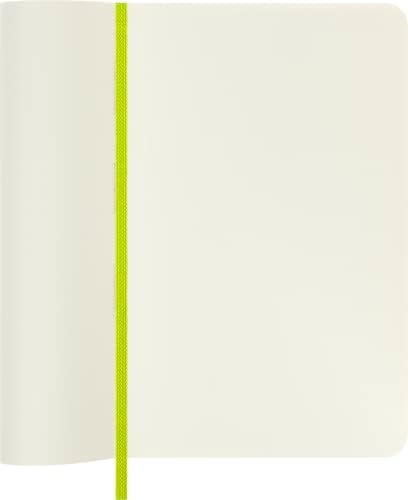 Notebook Classic Moleskine, capa macia, bolso liso/em branco, verde de limão, 192 páginas