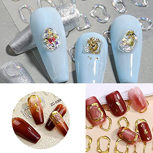 5D Crystal Soft Gummies Nail Art Starters em relevo em relevo auto -adesivo Geométrico Goda -água de água em forma de água