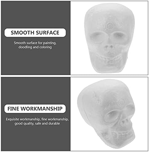 VICASKY 10PCS Halloween Skull F -Skull Foam Styrofoam Forms formas de modelagem de poliestireno de poliestireno diy