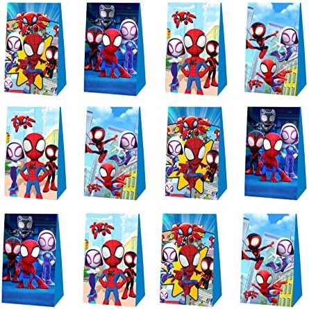 12 PCS Party Favor Gift Sacors para decorações de festas de aniversário de meninos, 8.3x7.8x2,7 polegadas