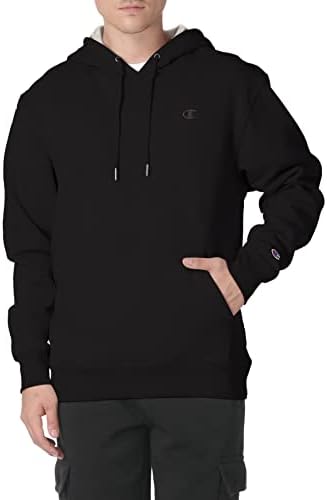 Hoodie PowerBlend Men de campeão para homens, moletom de capuz, logotipo icônico C