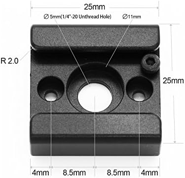 Adaptador de montagem de sapato frio Tipo de sapato de sapato frio Tipo de sapato com 1/4 de orifício de rosca para câmera DSLR