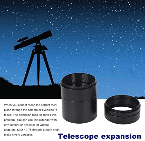 SUROEENE 2 polegadas kit de tubo M42 5/10/15/30mm M42X0.75 de ambos os lados para astrofotografia do telescópio de astronomia