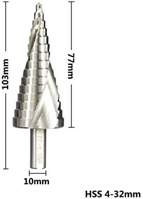 Etapa de perfuração Bits HSS 4-32mm 6-60mm Minça de broca esclarecida Groove Spiral Groove Drill Triangle Handel