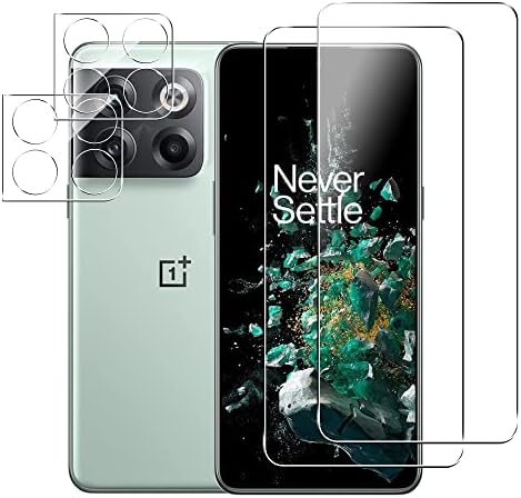 Suttkue para OnePlus 10T 5G Protetor de tela com protetor de lente da câmera, 9H Duridade anti-arranha-vidro temperado