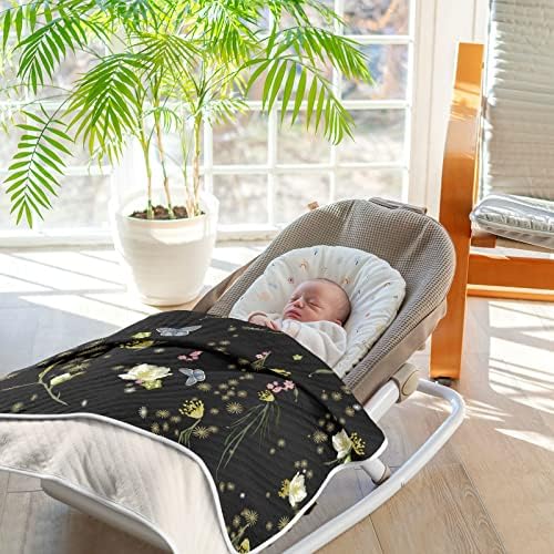 Clanta de cobertor Swaddle Floral Flores de jasmim Flores de algodão Cingo