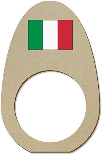 Azeeda 5 x 'bandeira italiana' anéis/suportes de guardanapo de madeira