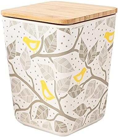 Terrendo-amigável e ecológico Bamboo Fiber Lasister / Storage Contêiner Air Flue 1000 ml Life, White, Grey