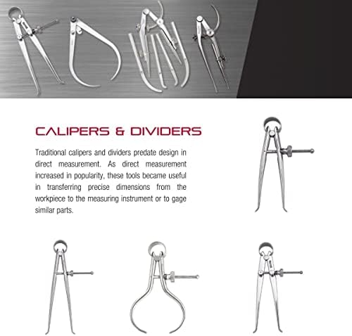 Divisor de Starrett Carpenters com pernas de aço forjadas temperadas e altamente polidas, ponto ajustável e porca de ajuste do quadrante