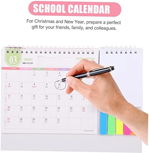 StoBok 1PC 2022 Purple inclui variados para o calendário diário Planner School Tabletop e Standing Year Planning