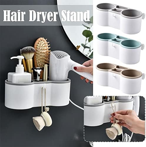 Caixa de armazenamento de secador de cabelo grátis prateleira de ferro de curling para banheiro organizador de banheiro