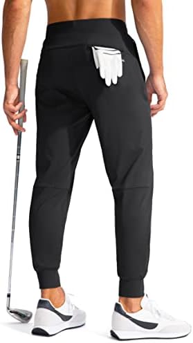 G Gradual Men's Golf Pontas com bolsos de zíper para calças de pista de moletom de pista de pista de pista de pista para