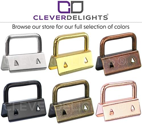 CleverDelights 100 Sets 1 Chave FOB Hardware Conjunto com anéis -chave - Cor de bronze antigo - Chaininhas de colherdôs