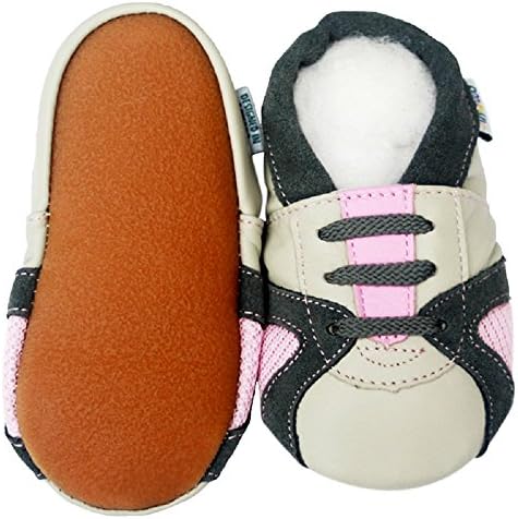 Jinwood Rubber Sone Sapatos de couro Baby Girl Filhos infantis crianças criança treinador de berço de borracha de borracha