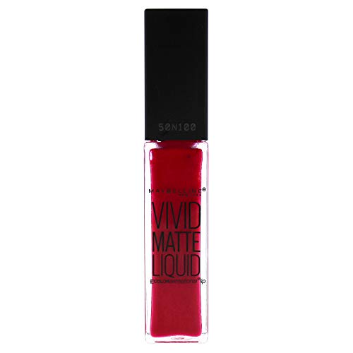 Maybelline New York Color sensacional batom líquido fosco vívido, tiro de laranja, 0,26 fl. oz.