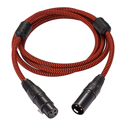 Cabo de extensão XLR equilibrado compatível com o alto -falante AMP Microfone regular 3 pinos XLR Male para fêmea Cabo de áudio 1m