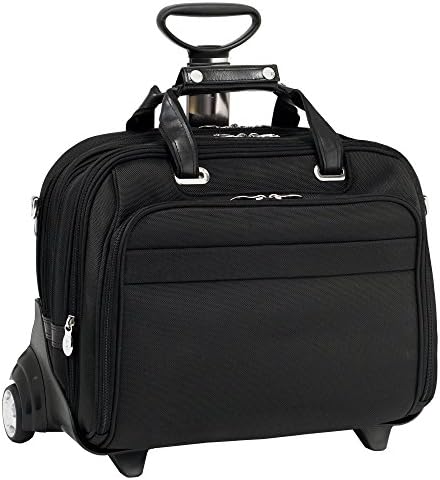 McKlein USA 76605 Midway, 15,6 Nylon Check Point Friendamente Laptop de rodas destacável Caso