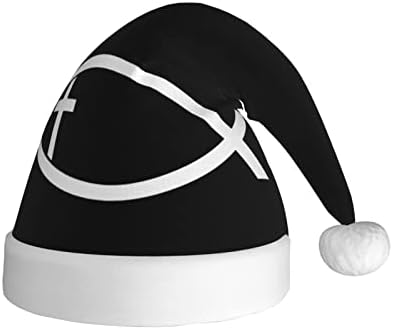 Cxxyjyj icthus com cross christian peixe chapéu de natal massan caps u unisex elf hat para chapéus de festa de festival