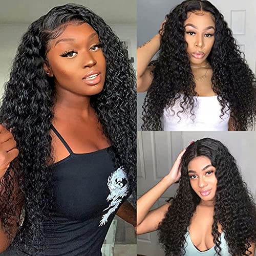 V parte de cabelo de água de cabelo humano wig wig curly wig v forma de forma de glueless Human Wigs 180 Densidade