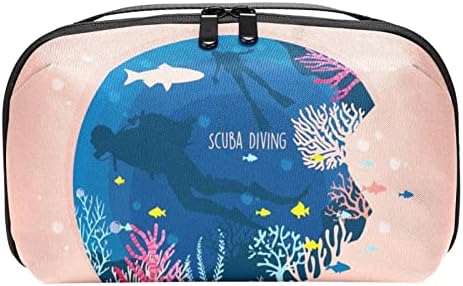 Mergulhar Padrão de cor rosa de mergulho Organizador eletrônico, caixa de proteção à prova de choque, bolsa de bolsa