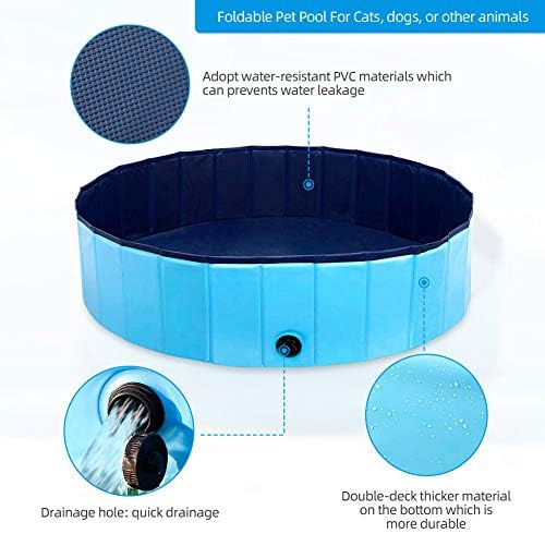 Winkeyes Pvc Pet Pool Pool Pet Dog Piscina Piscina dobrável portátil Cães gatos de banho banheira de banheira de cachorro