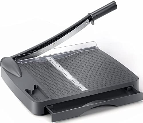 Mroco Paper Cutter 12 Comprimento de corte aparador de papel, aparador de papel de guilhotina com 12 folhas de papel de papel com