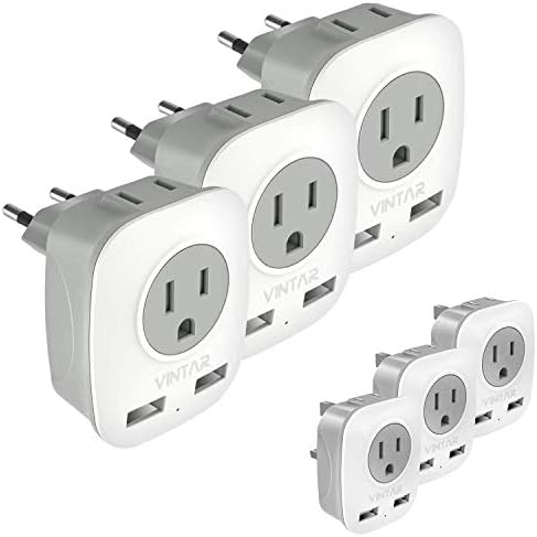 [3-Pack] Adaptador europeu de plug, [3-Pack] Adaptador de plugue de viagem da Irlanda do Reino Unido