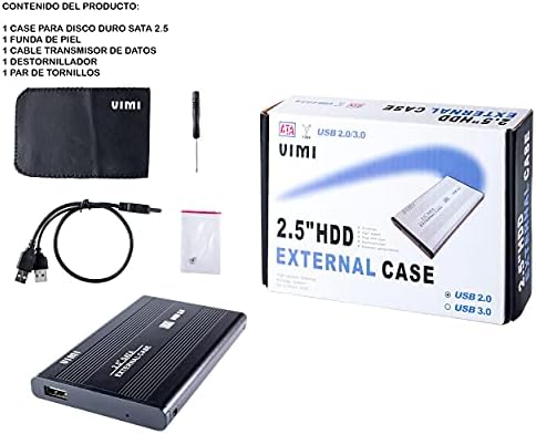 Gabinete de alumínio da caixa Vimi para SATA externo de 2,5 polegadas USB 2.0 disco rígido