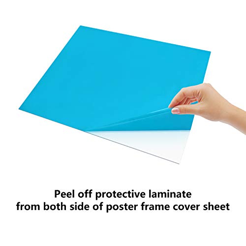 Ailuka 10 pacote de 8,5x11 folha de plástico transparente 0,03 de espessura; Resistente a quebra, ideal para quadros de documentos,
