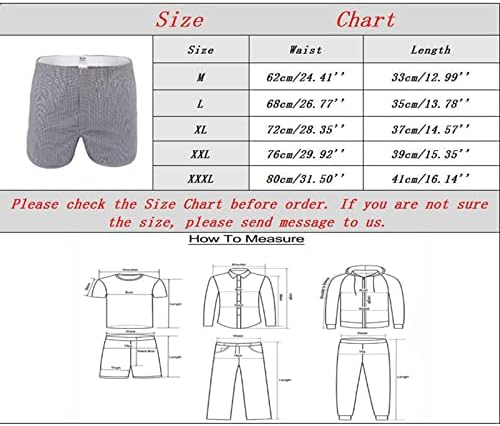 BMISEGM Mens boxers roupas íntimas masculinas de algodão de algodão solto shorts soltos shorts médios pijamas de algodão de algodão